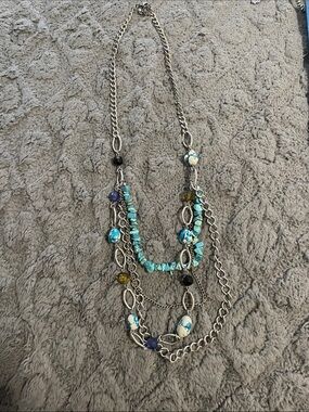VINTAGE Turquoise Multi-Strand Beaded Necklace - Unbranded